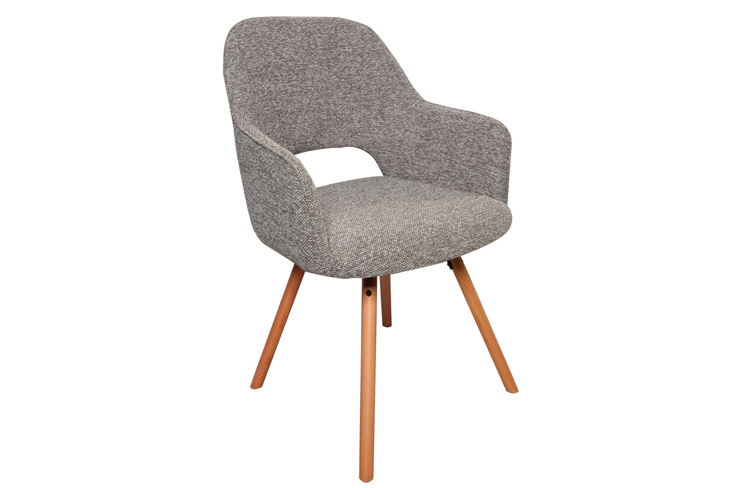 Silla de comedor giratoria Rimor tejido gris (Pack 2 unidades)