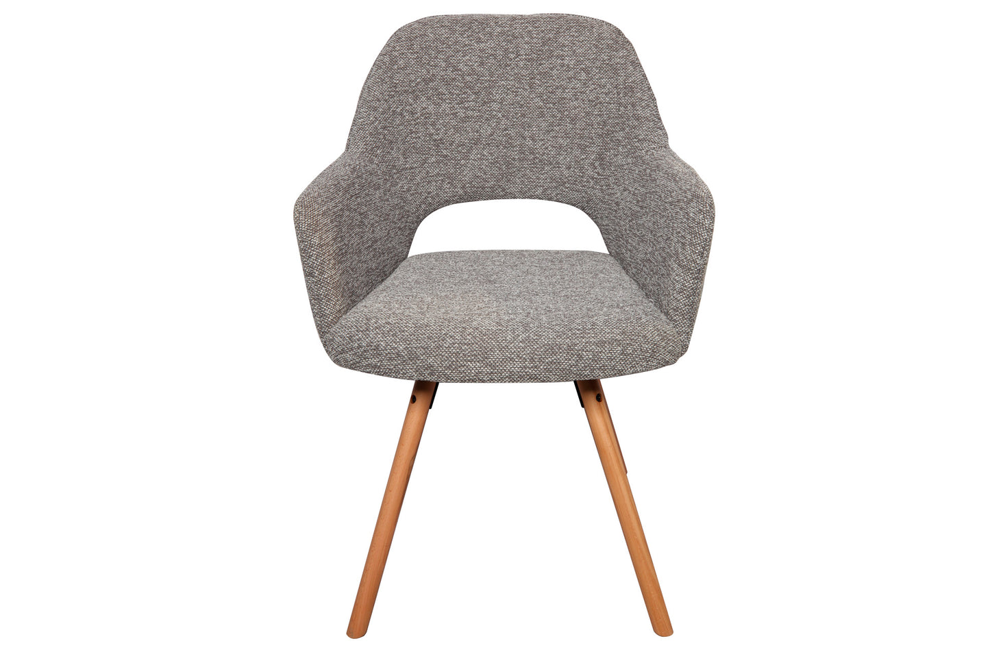 Silla de comedor giratoria Rimor tejido gris (Pack 2 unidades)