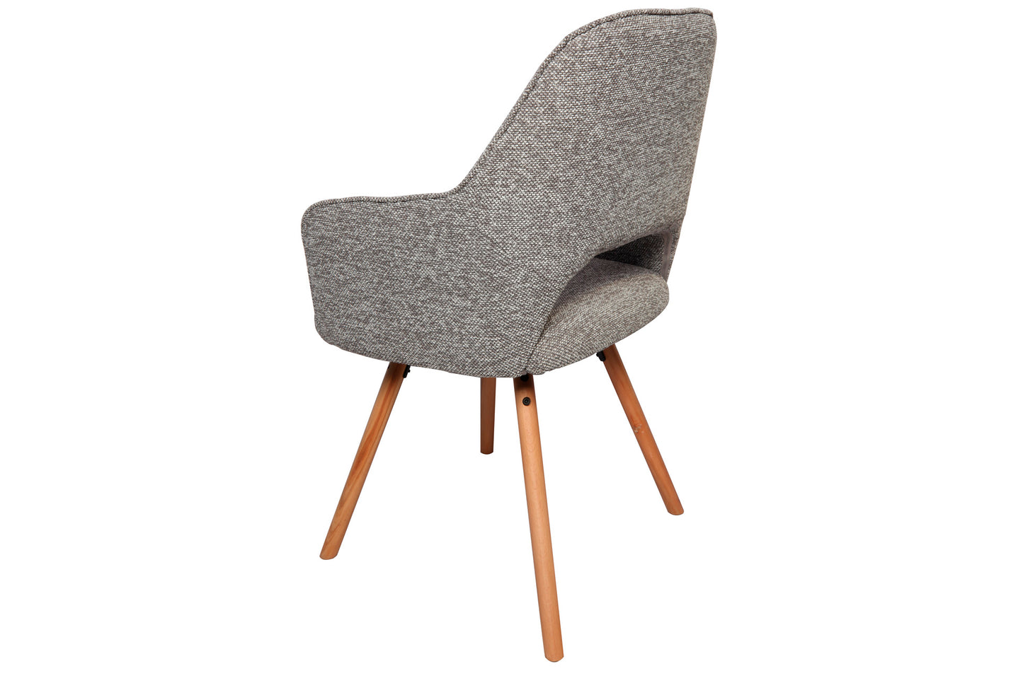 Silla de comedor giratoria Rimor tejido gris (Pack 2 unidades)