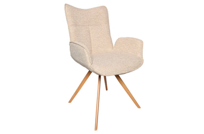 SILLA COMEDOR MIREIA TEJIDO BEIGE (Pack 2 unidades)
