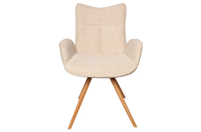 SILLA COMEDOR MIREIA TEJIDO BEIGE (Pack 2 unidades)