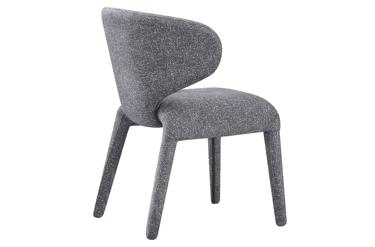 Silla Comedor Tapizada Teddy Tejido Leo Gris