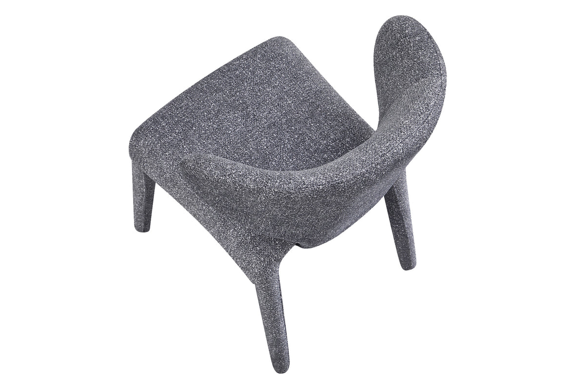 Silla Comedor Tapizada Teddy Tejido Leo Gris