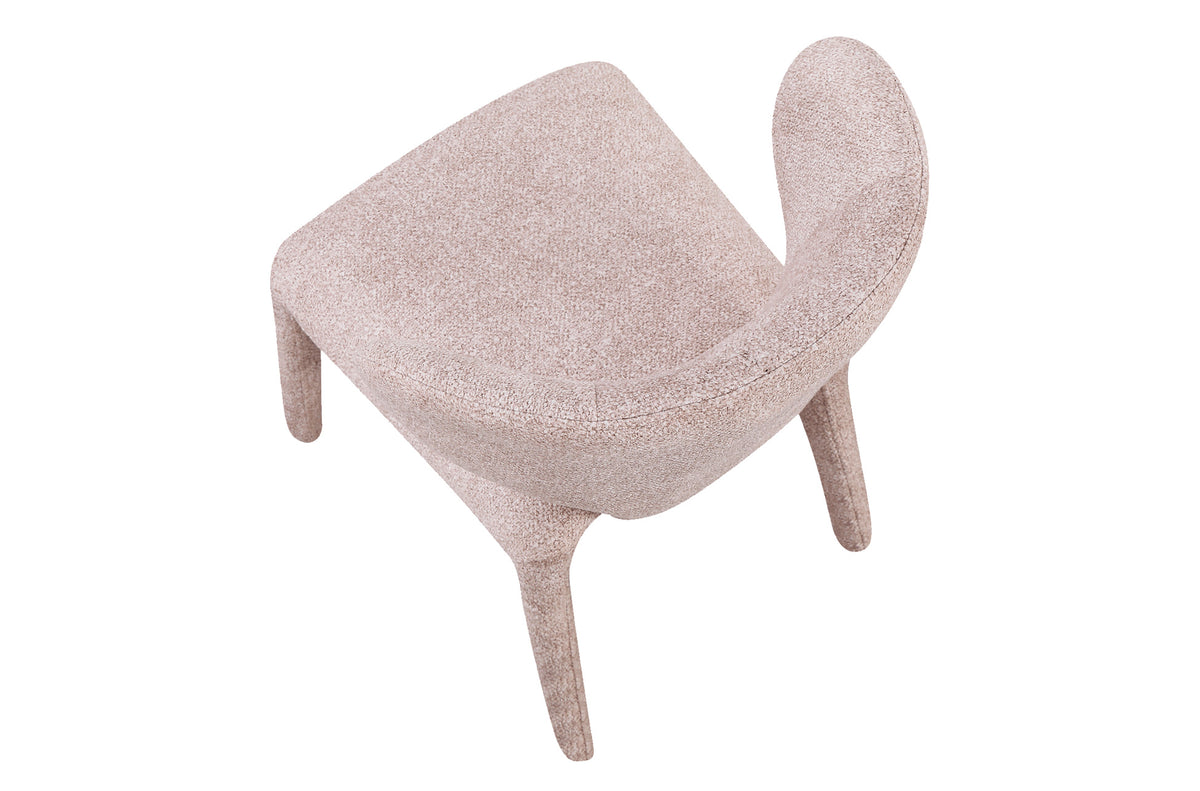Silla Comedor Tapizada Teddy Tejido Leo Beige