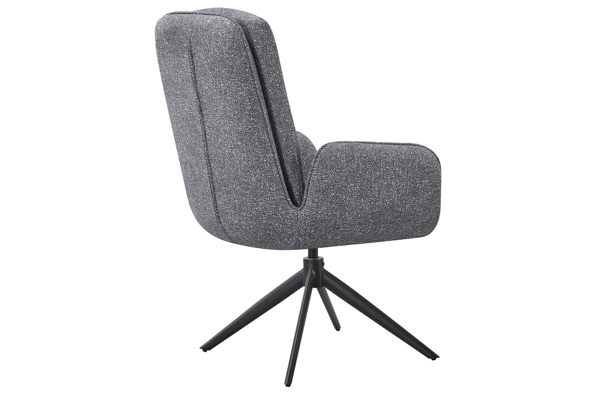 Silla Comedor Giratoria Feel Tejido Leo Gris