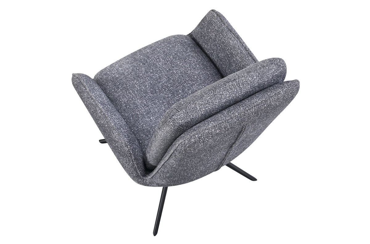 Silla Comedor Giratoria Feel Tejido Leo Gris