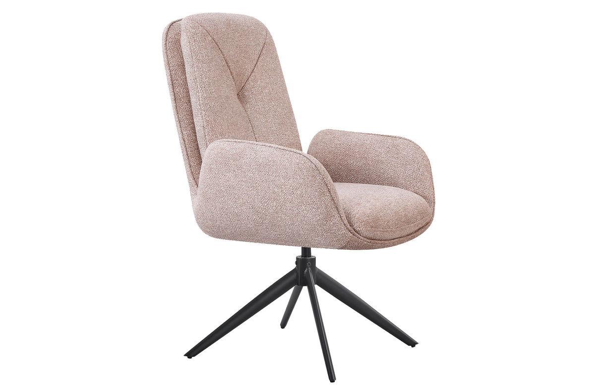 Silla Comedor Giratoria Feel Tejido Leo Beige