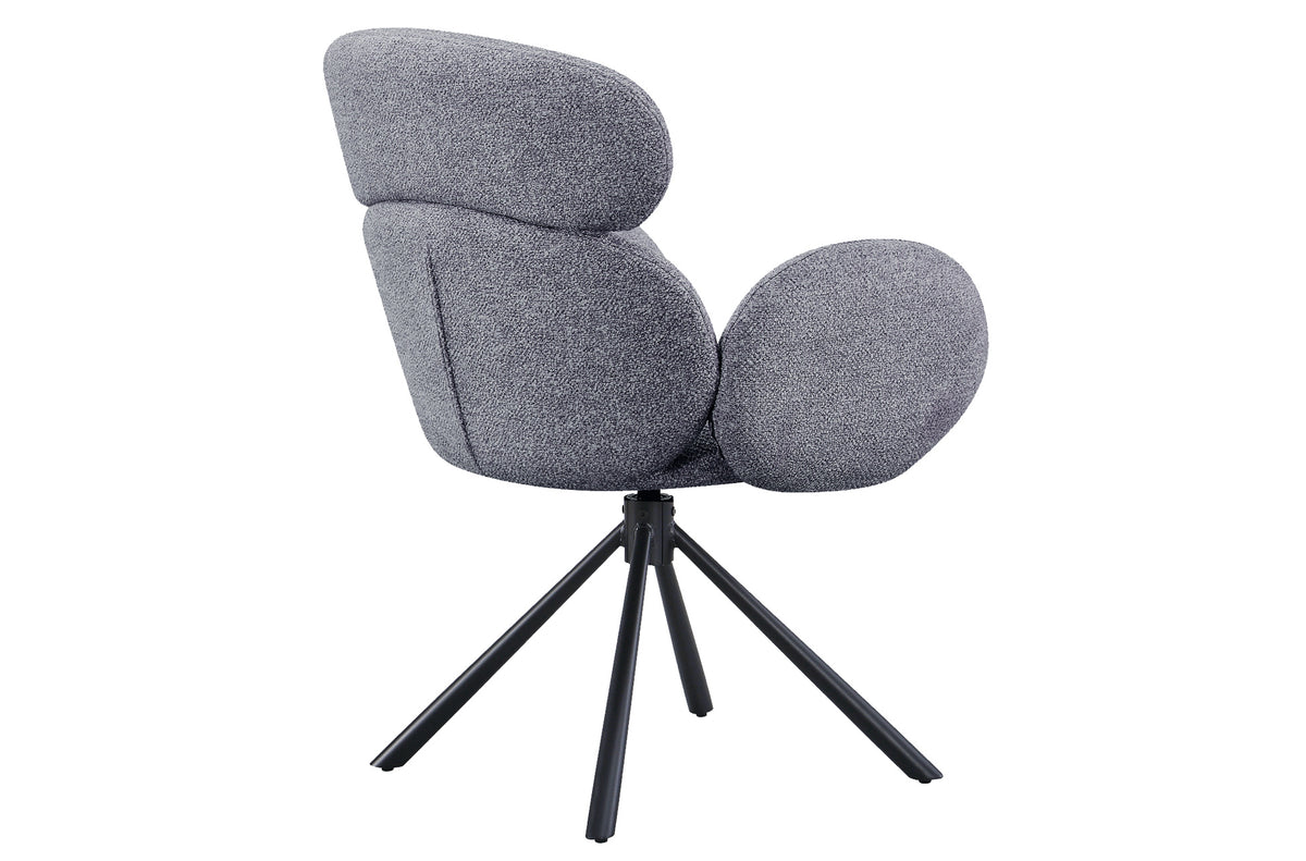 Silla Comedor Giratoria Love Tejido Leo Gris