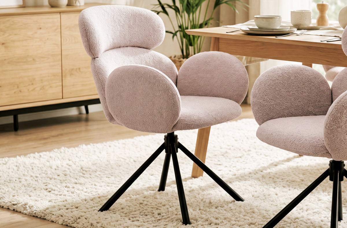 Silla Comedor Giratoria Love Tejido Gris
