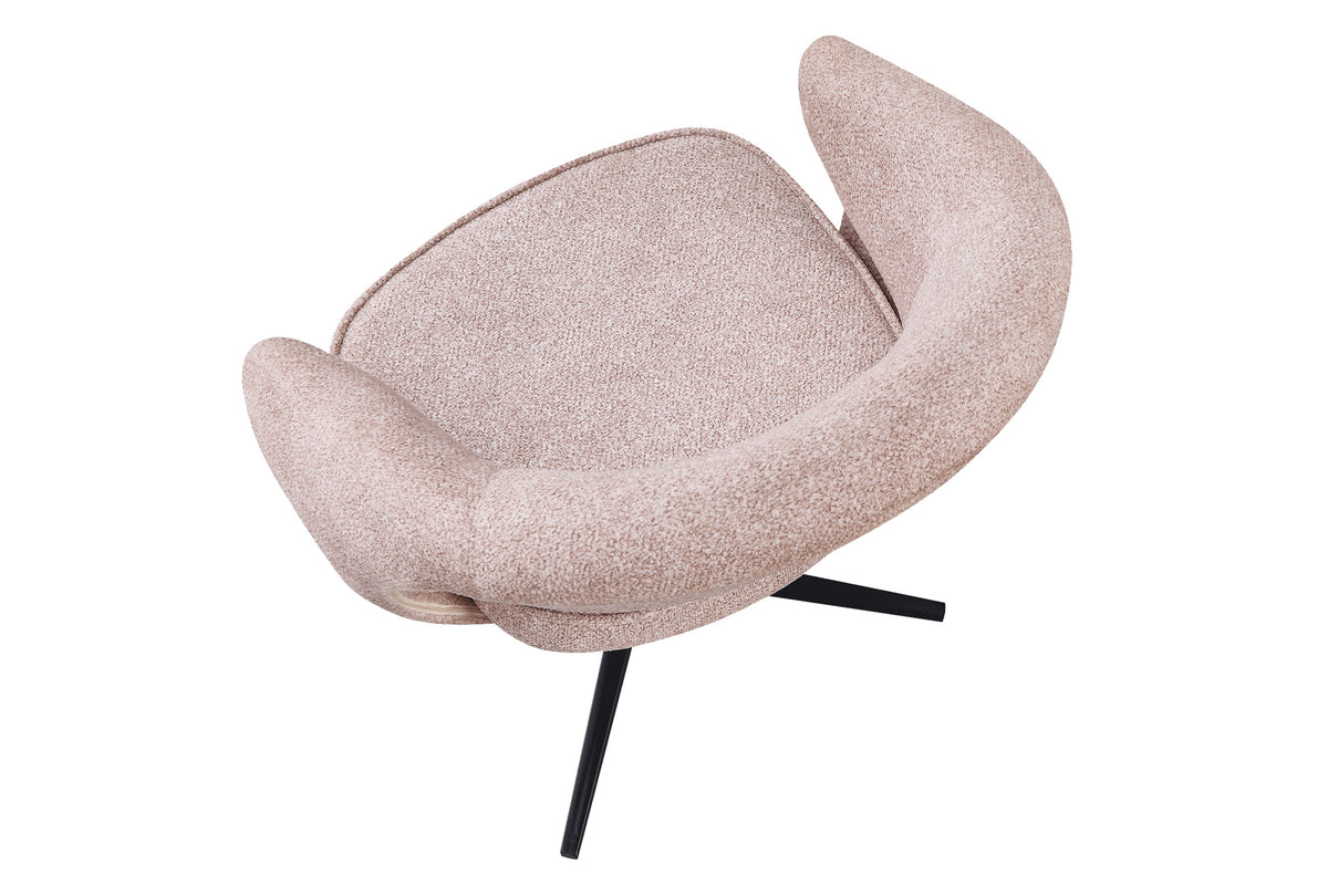 Silla de Comedor Giratoria Stuttgart Tejido Leo Beige