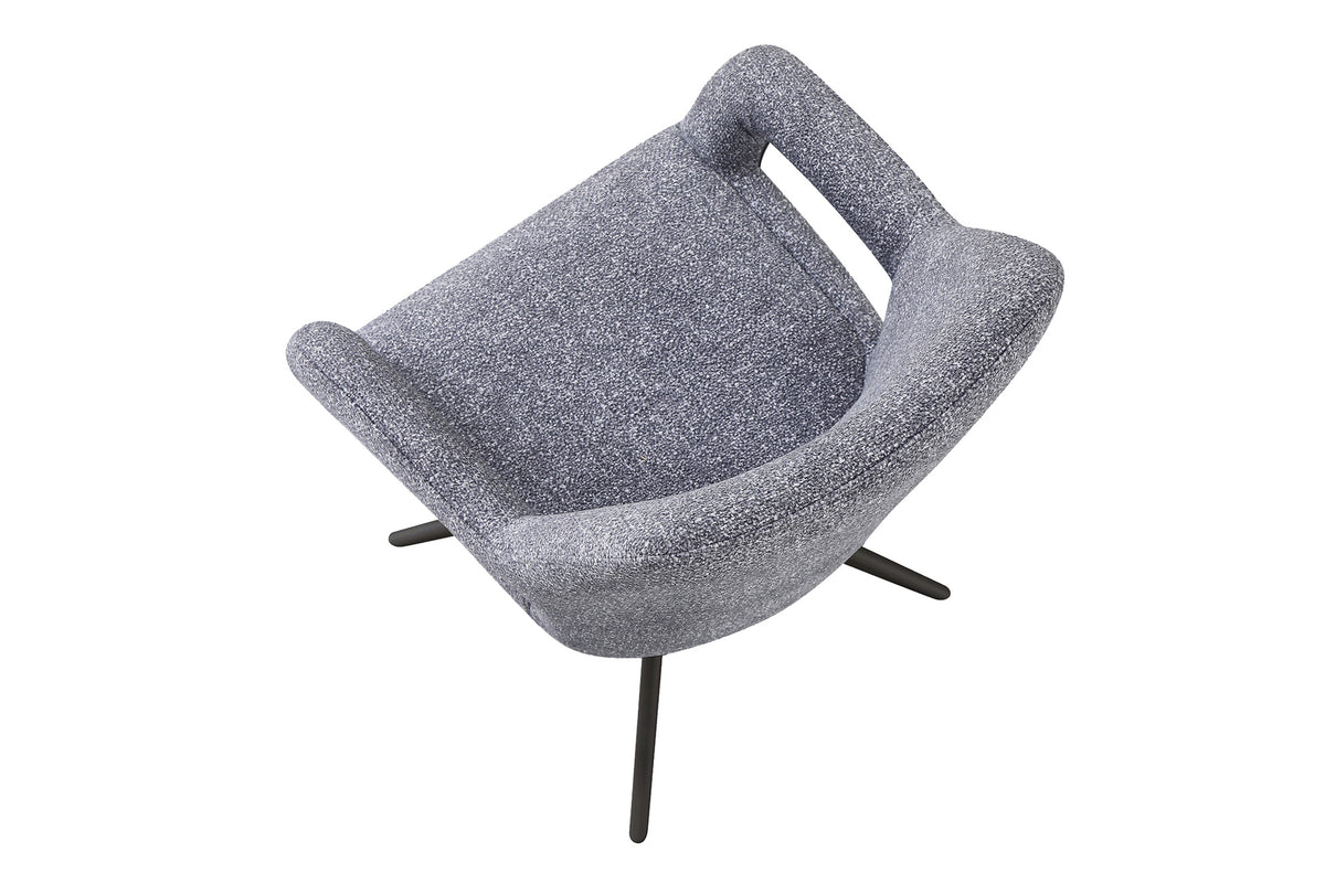 Silla Comedor Giratoria Opera Tejido Leo Gris