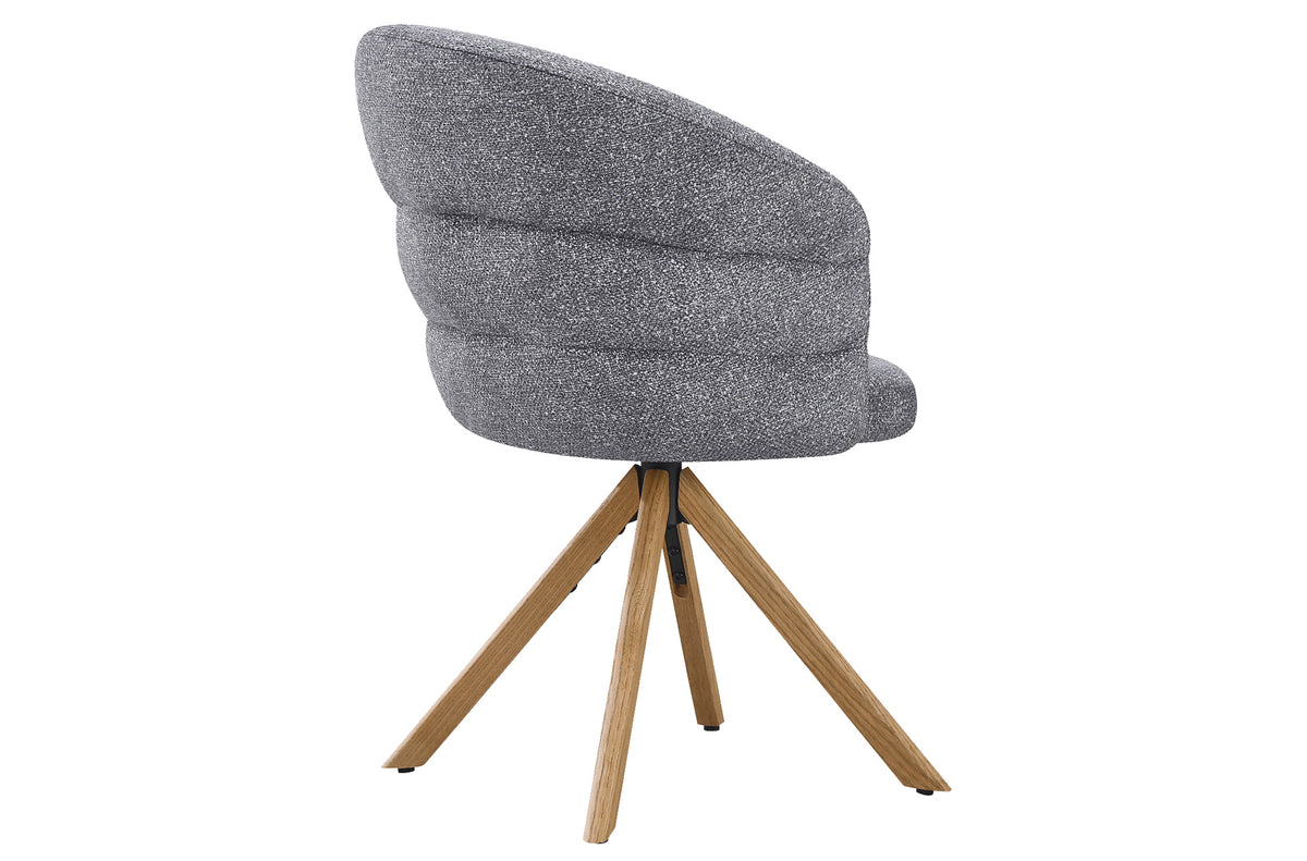 Silla Comedor Giratoria Montreux Tejido Leo Gris