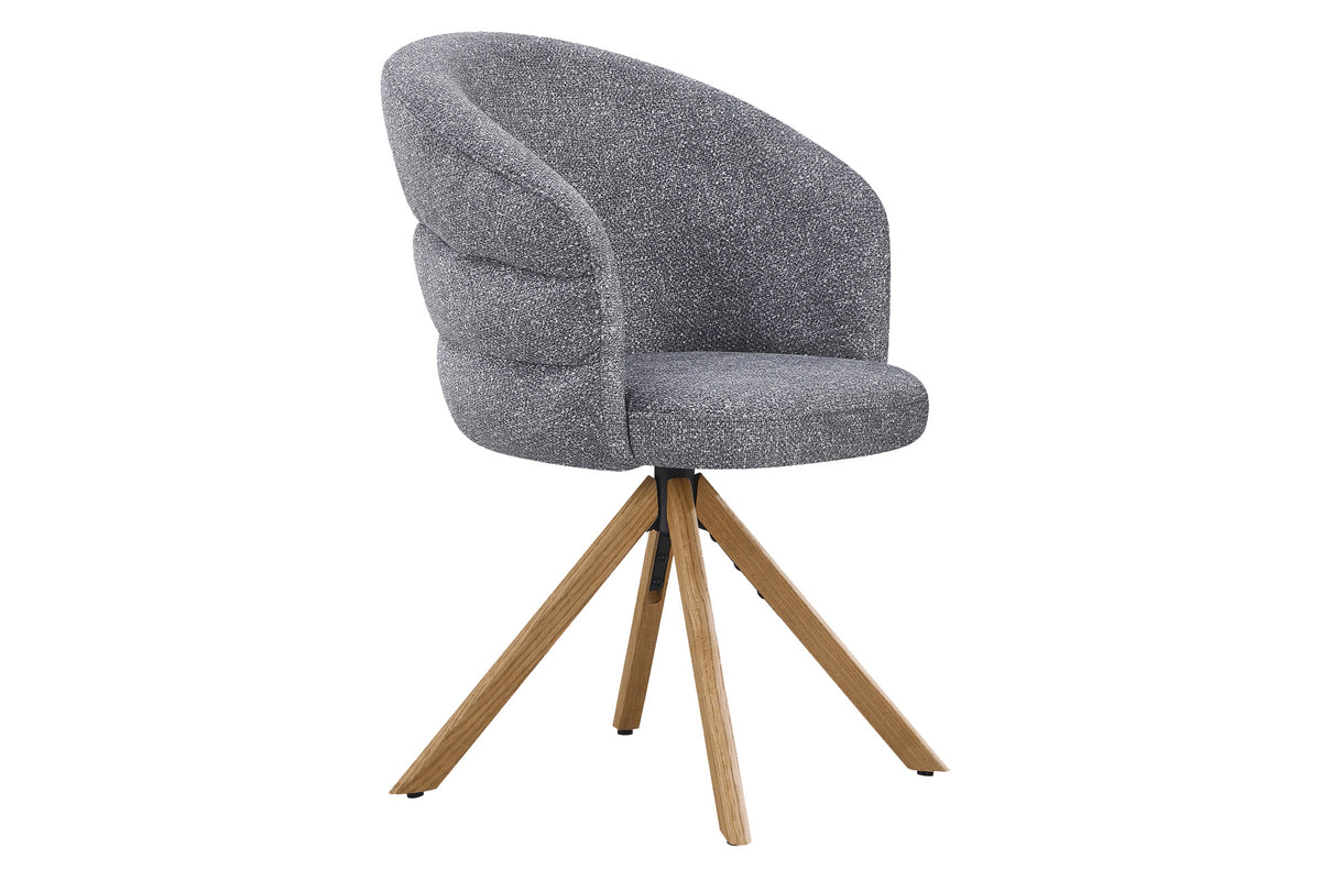 Silla Comedor Giratoria Montreux Tejido Leo Gris
