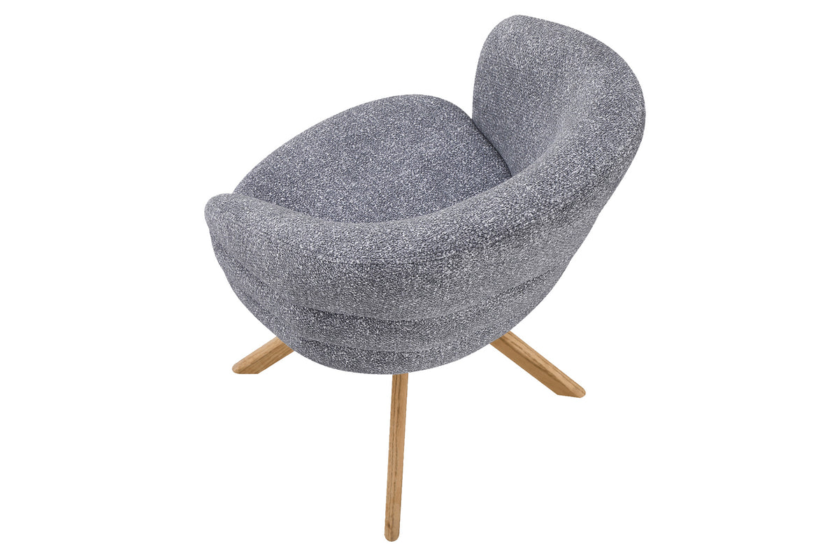 Silla Comedor Giratoria Montreux Tejido Leo Gris