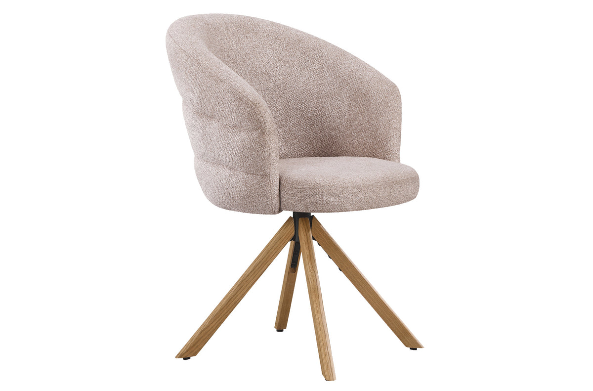 Silla Comedor Giratoria Montreux Tejido Leo Beige