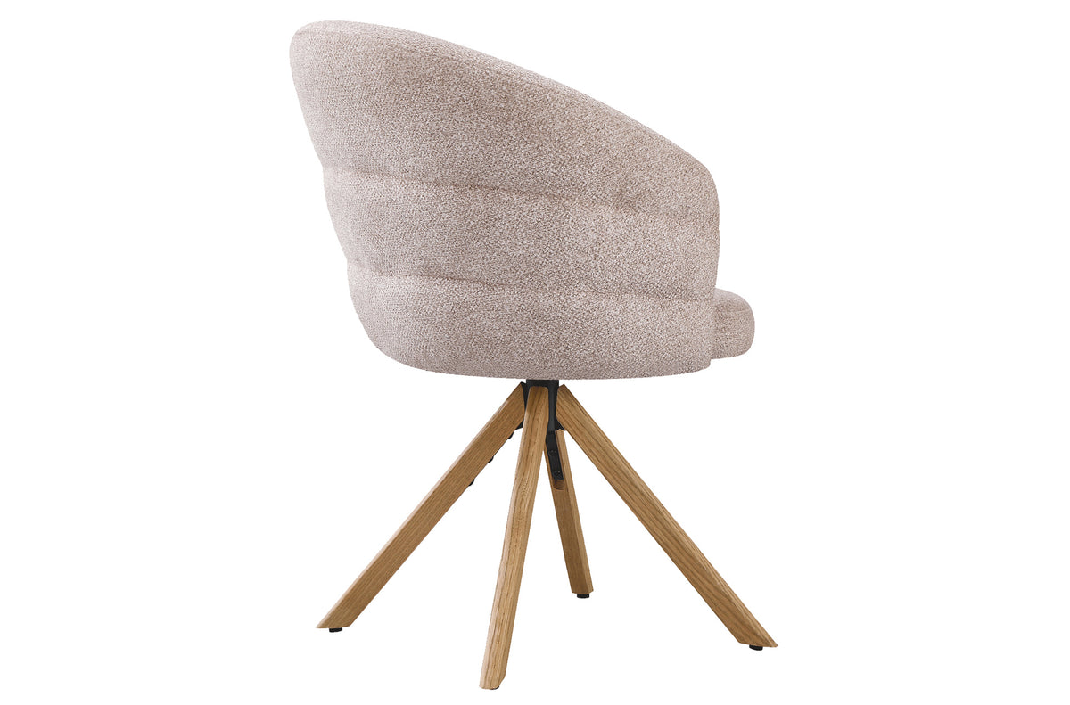 Silla Comedor Giratoria Montreux Tejido Leo Beige