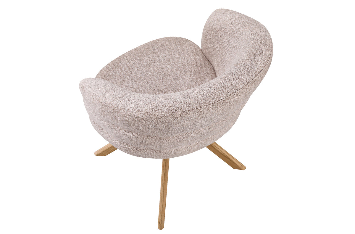 Silla Comedor Giratoria Montreux Tejido Leo Beige