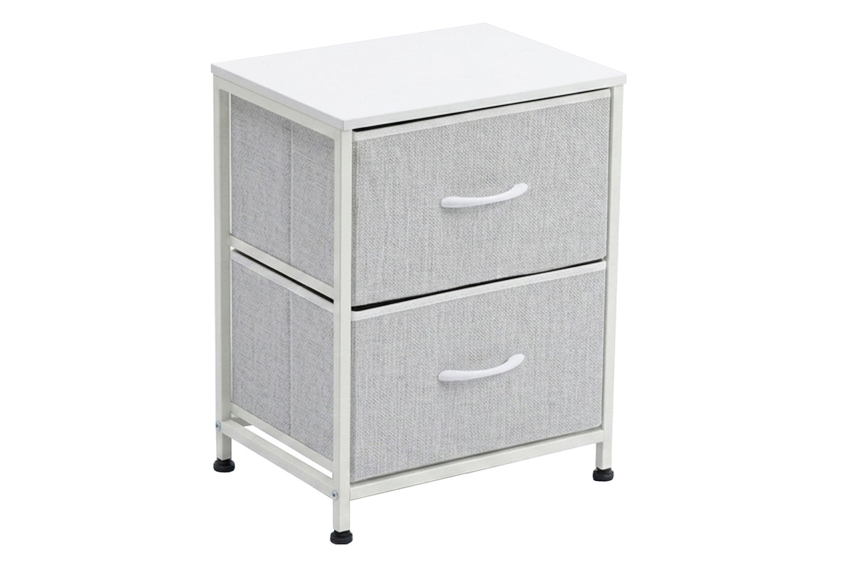Mesilla Metálica 2 Cubos 40 x 30 cm Blanco