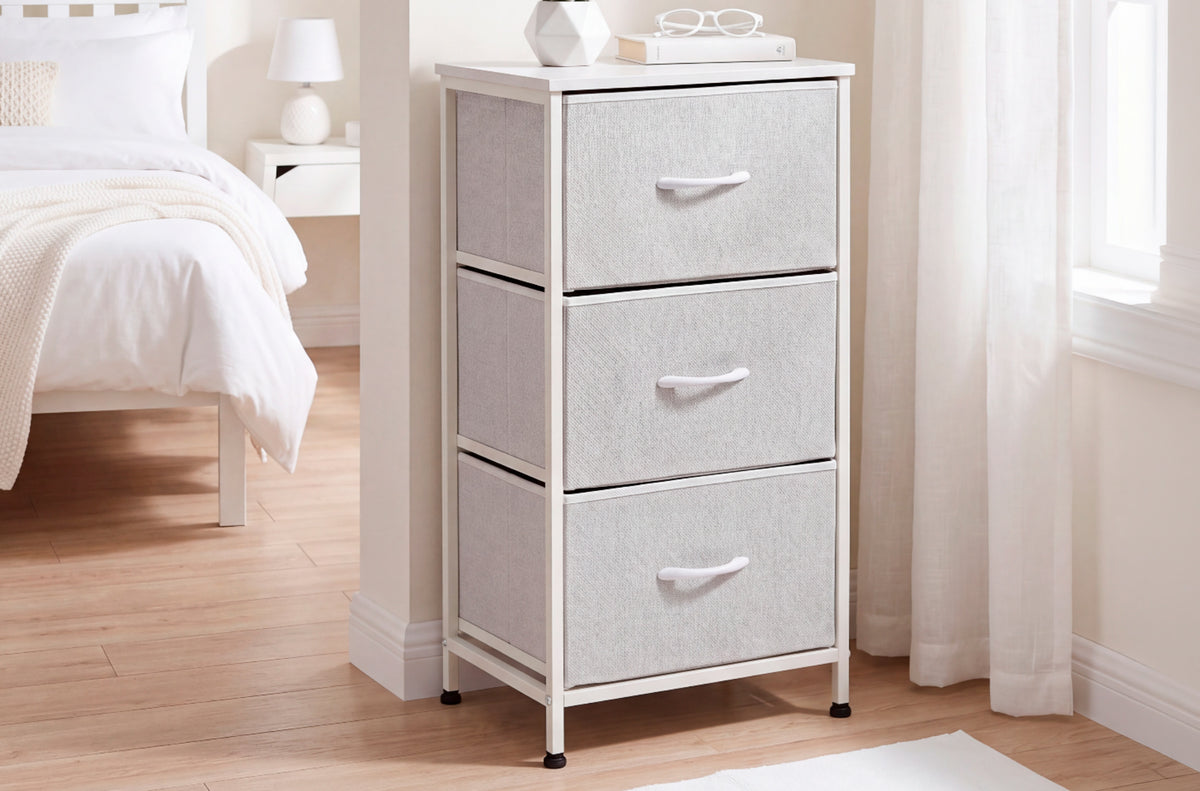 Organizador Metalico 3 Cubos 40 x 30 cm Blanco