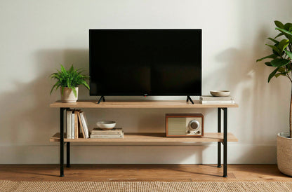 MESA AUXILIAR / TV DECK 120 x 30 CM OAK / NEGRO