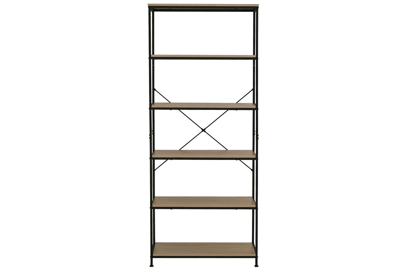 ESTANTERIA 6 ESTANTES DECK 75 X 180 CM OAK / NEGRO