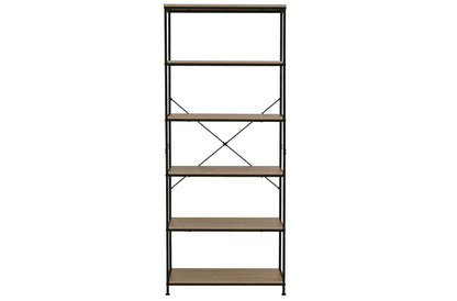 ESTANTERIA 6 ESTANTES DECK 75 X 180 CM OAK / NEGRO