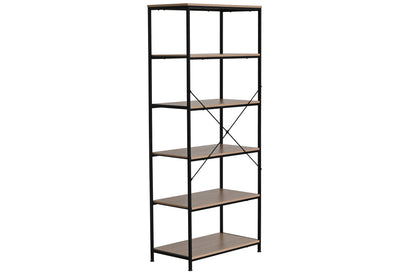 ESTANTERIA 6 ESTANTES DECK 75 X 180 CM OAK / NEGRO