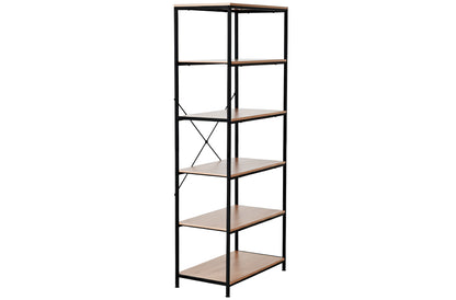 ESTANTERIA 6 ESTANTES DECK 75 X 180 CM OAK / NEGRO