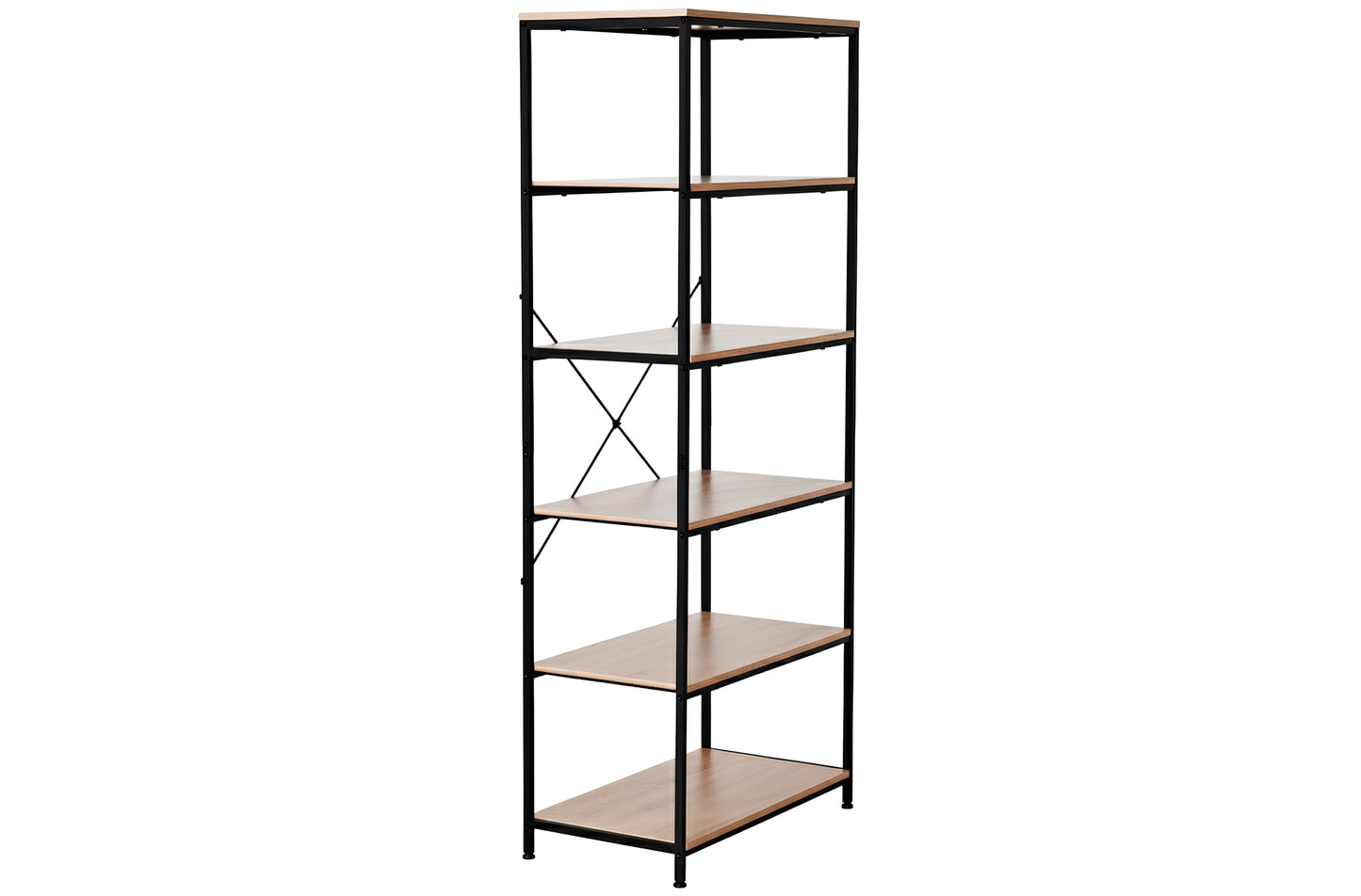 ESTANTERIA 6 ESTANTES DECK 75 X 180 CM OAK / NEGRO