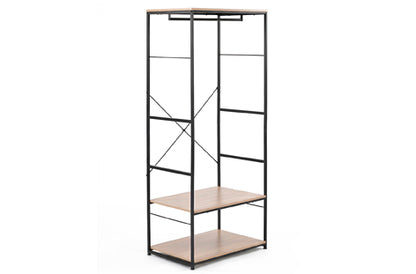 ARMARIO ABIERTO OPEN DECK 75 X 180 CM OAK / NEGRO