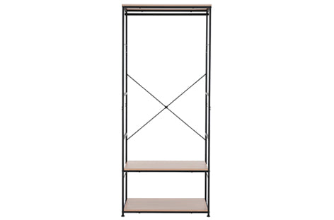 ARMARIO ABIERTO OPEN DECK 75 X 180 CM OAK / NEGRO