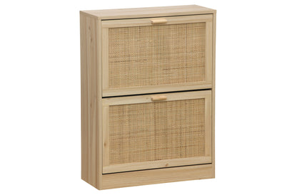 ZAPATERO DECOR 60 x 24 CM PINO / RATTAN