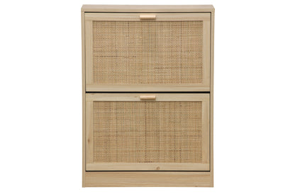 ZAPATERO DECOR 60 x 24 CM PINO / RATTAN
