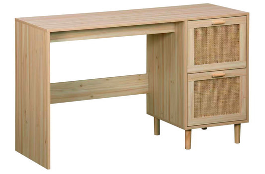 MESA ESTUDIO GALILEO 120 x 48 CM PINO / RATTAN