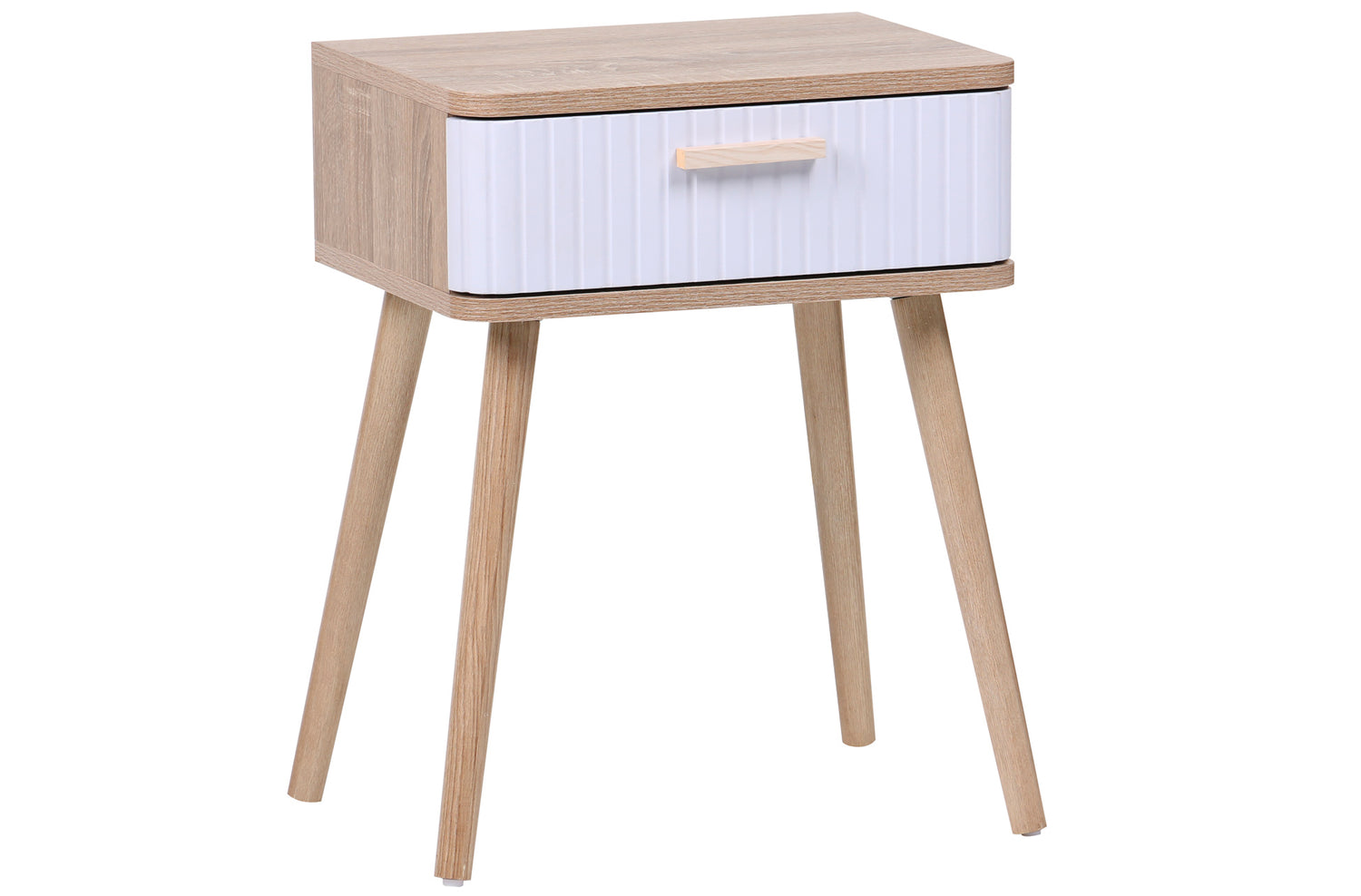 Mesilla de noche 40x30 cm Louis roble/blanco - madera