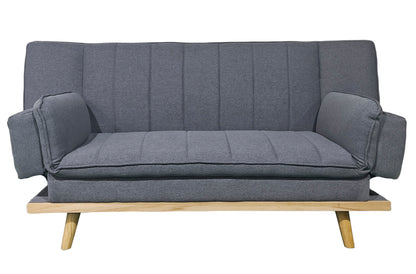 PACK x4 - SILLA COMEDOR HERMES TEJIDO GRIS / OAK
