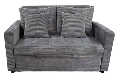 PACK x4 - SILLA COMEDOR HERMES TEJIDO GRIS / OAK