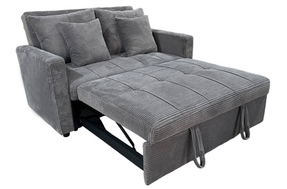 PACK x4 - SILLA COMEDOR HERMES TEJIDO GRIS / OAK