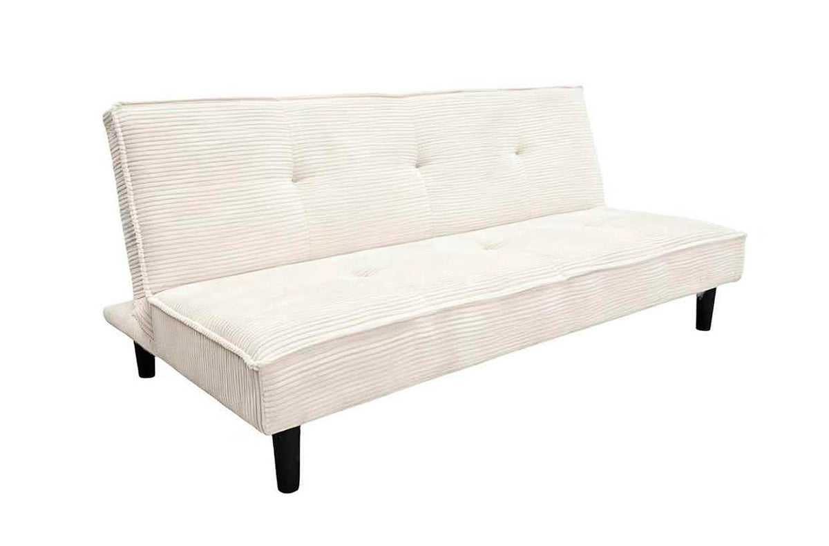 Sofa Cama Flash 105 x 180 cm Corduroy Crema
