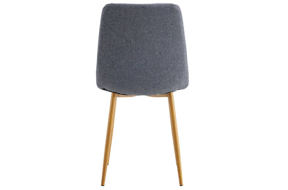 SILLA COMEDOR NAILS TEJIDO GRIS / OAK. (Pack 4 unidades)