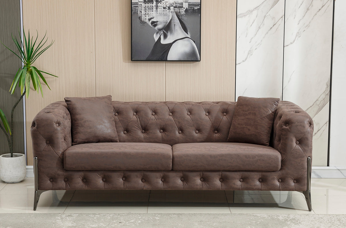 Sofa Chester Cindy 3 Plazas Chocolate Vintage