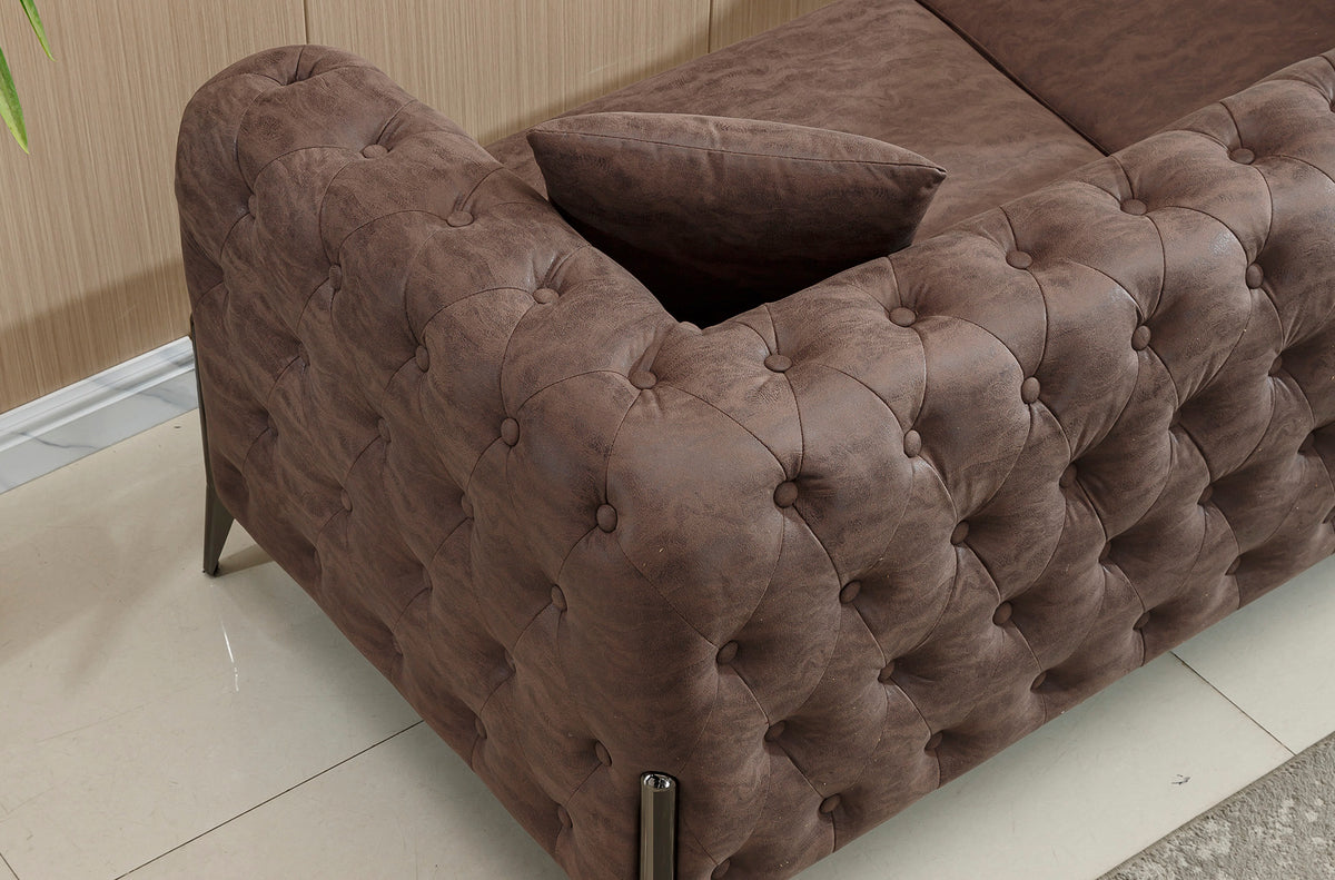 Sofa Chester Cindy 3 Plazas Chocolate Vintage