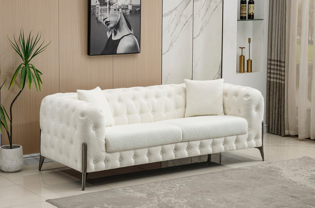 Sofa Chester Cindy 3 Plazas Linen Blanco