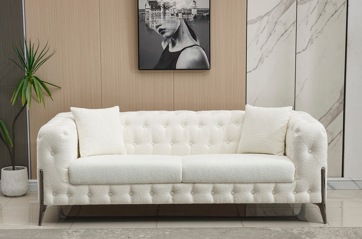 Sofa Chester Cindy 3 Plazas Linen Blanco