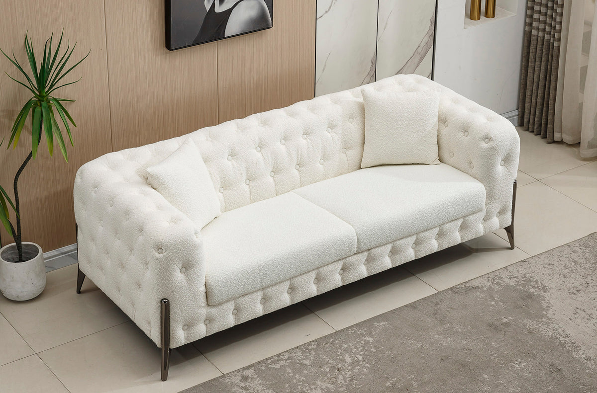 Sofa Chester Cindy 3 Plazas Linen Blanco