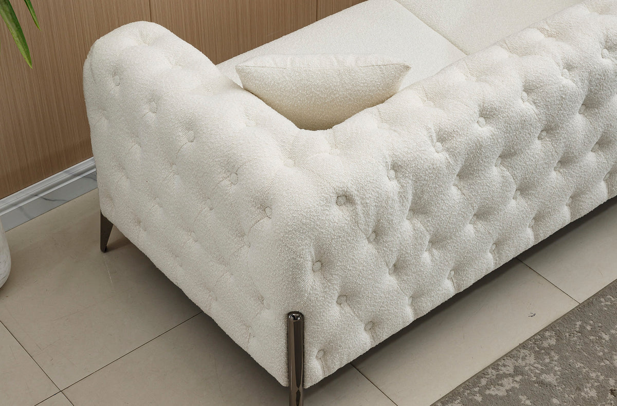 Sofa Chester Cindy 3 Plazas Linen Blanco