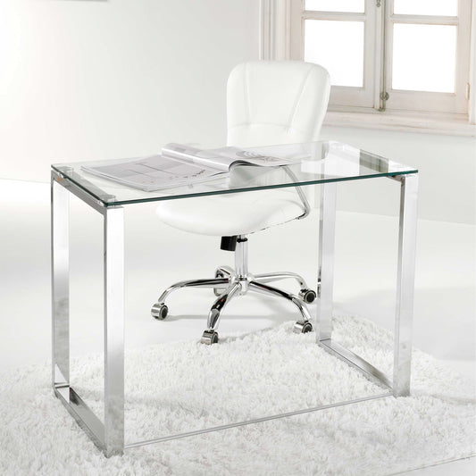 MESA DE ESTUDIO O DESPACHO MODELO EDISON 100 x 50 CM PATAS CROMADAS