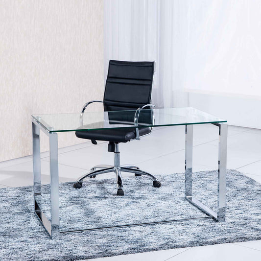 MESA ESTUDIO GRAHAM BELL 120 x 60 CM  PATAS CROMO