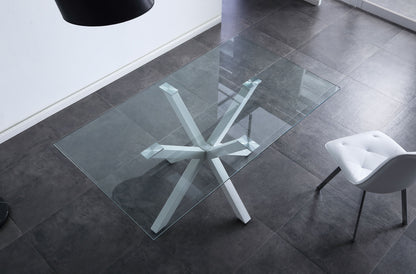 MESA COMEDOR FIJA WASHINGTON 160 x 90 CM  BLANCO