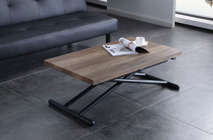 MESA CENTRO ELEVABLE Y EXTENSIBLE ARCO IRIS NOGAL / NEGRO 100 x 50 CM